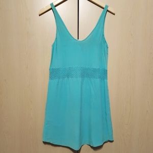 Babaton Sleeveless Mini Silk Dress Teal Green